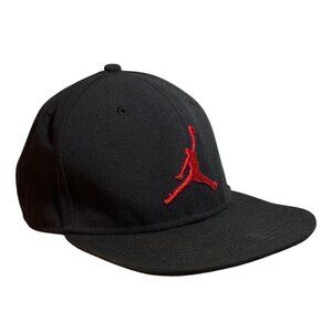 Nike Air Jordan Black Snapback Hat With Red Jumpman Logo